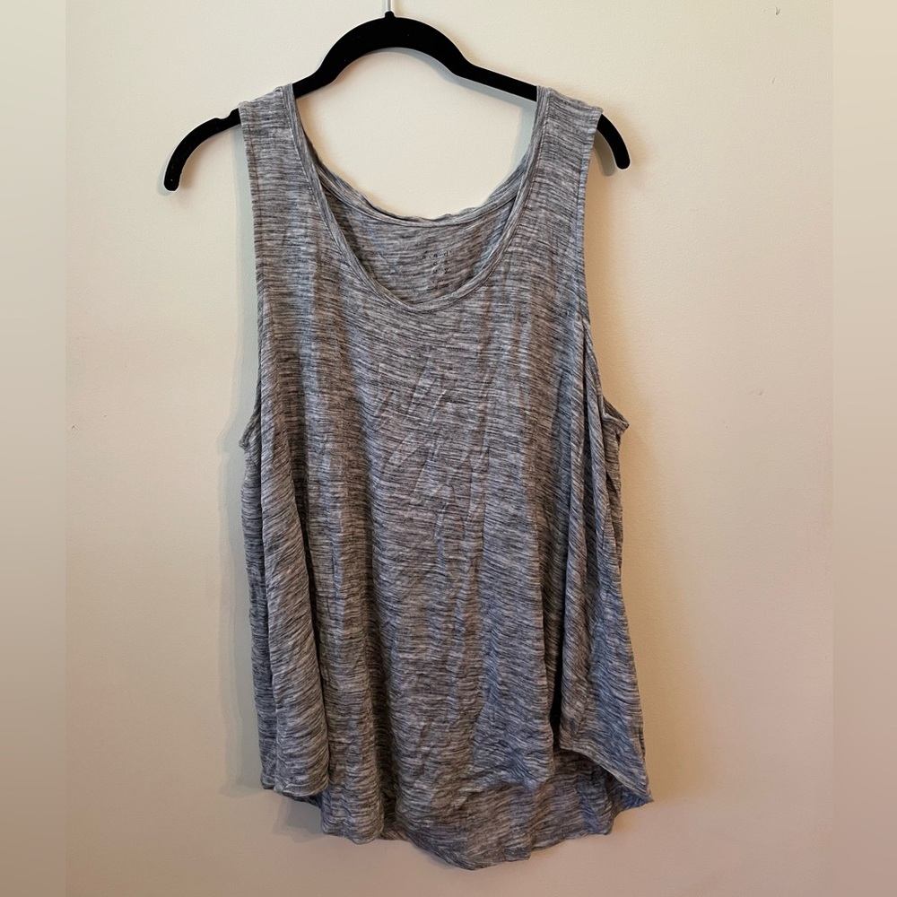Gray Sleeveless Tunic Tank Top